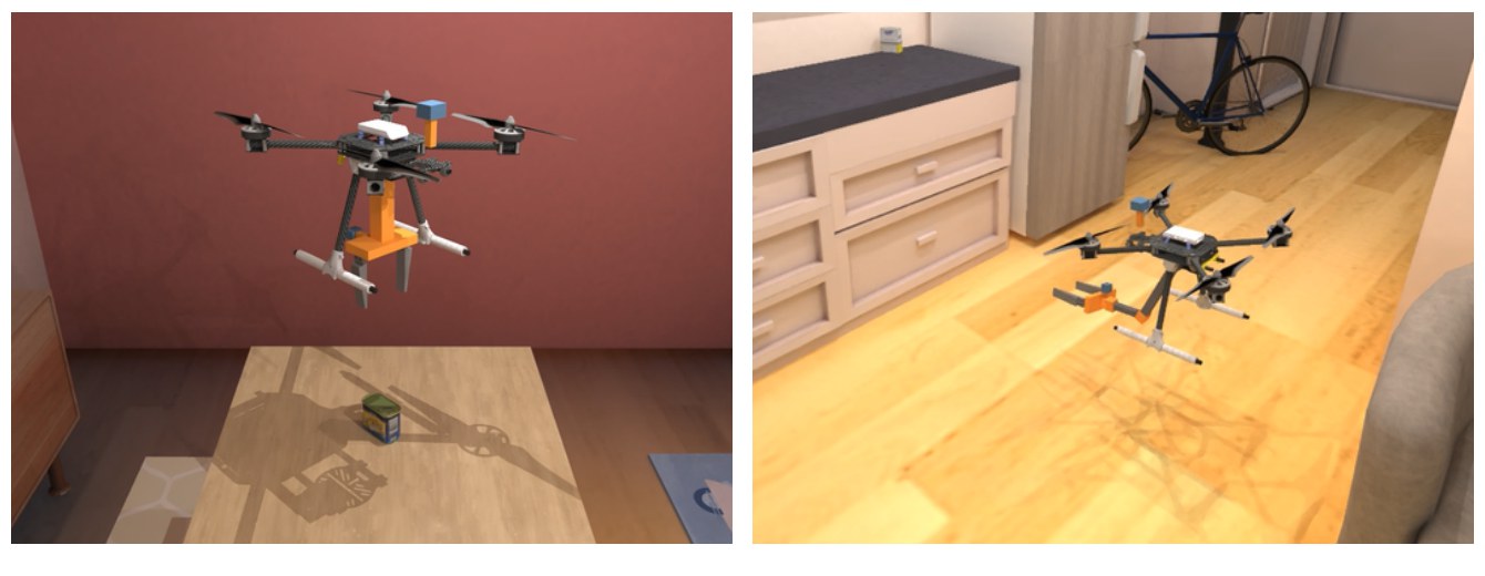 Two aerial manipulation platforms